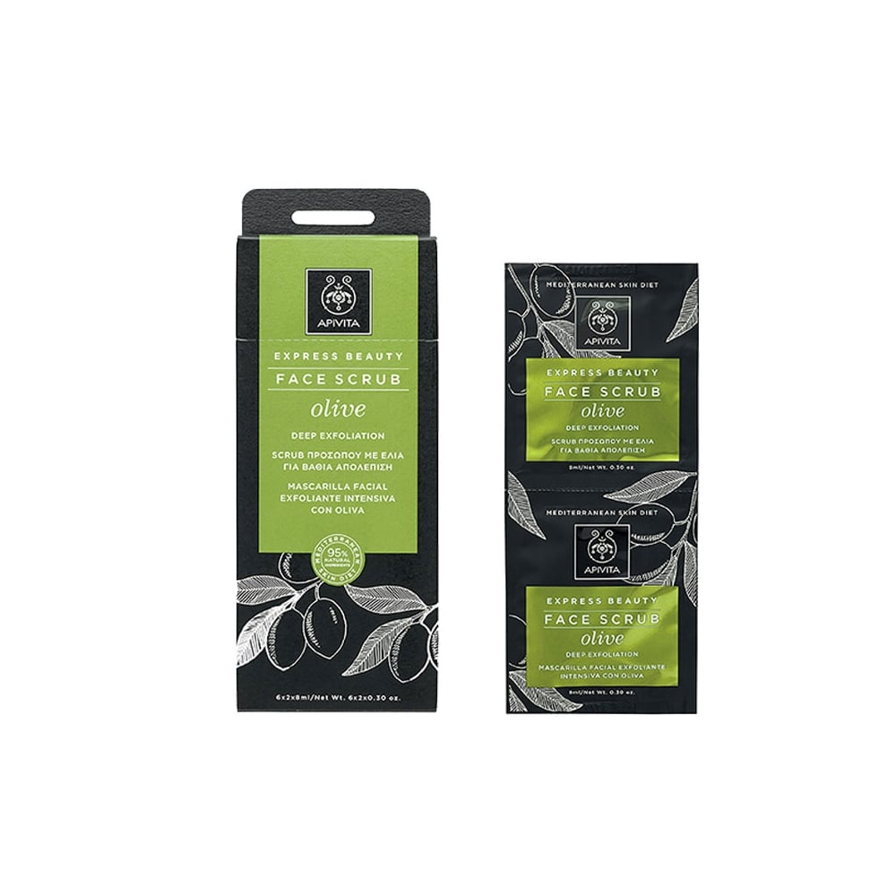 Face Scrub for Deep Exfoliation with Olive 2x8ml