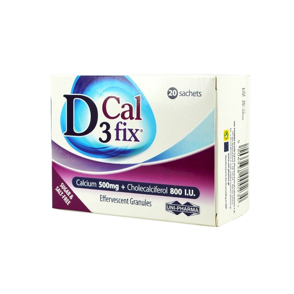 D3 Cal Fix Calcium 500mg & Cholecalciferol 800iu 20sachets