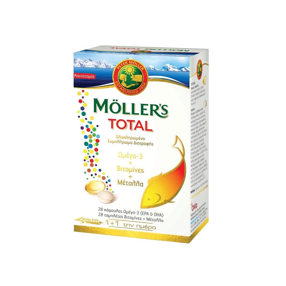 Total Omega 3 Vitamins Minerals 28caps & 28tabs