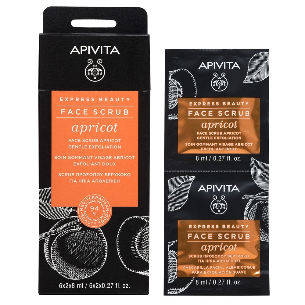 Face Scrub for Gentle Exfoliation with Apricot 2x8ml