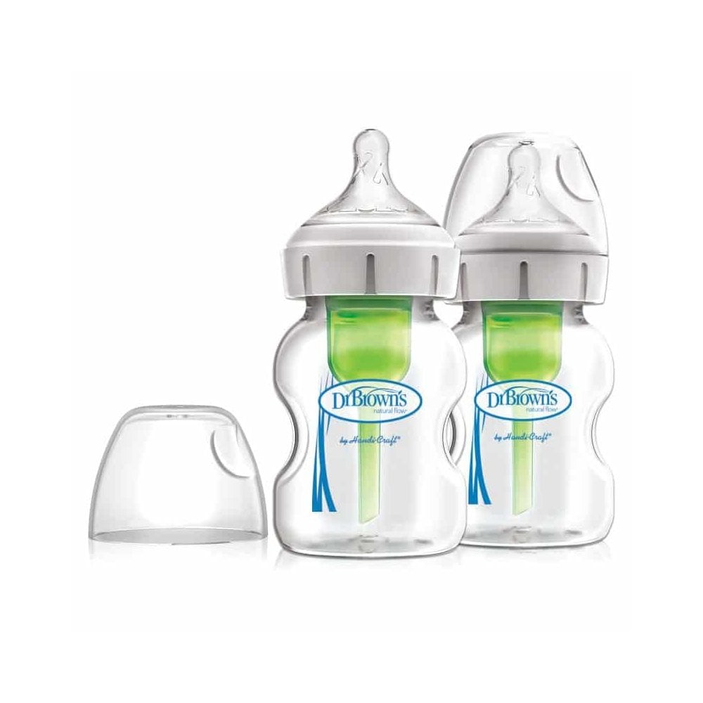 Options+ Anti-Colic 150ml Glass 0m+ Twin Pack