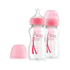 Options+ Anti-Colic 270ml 0m+ Pink Plastic Bottle Twin Pack