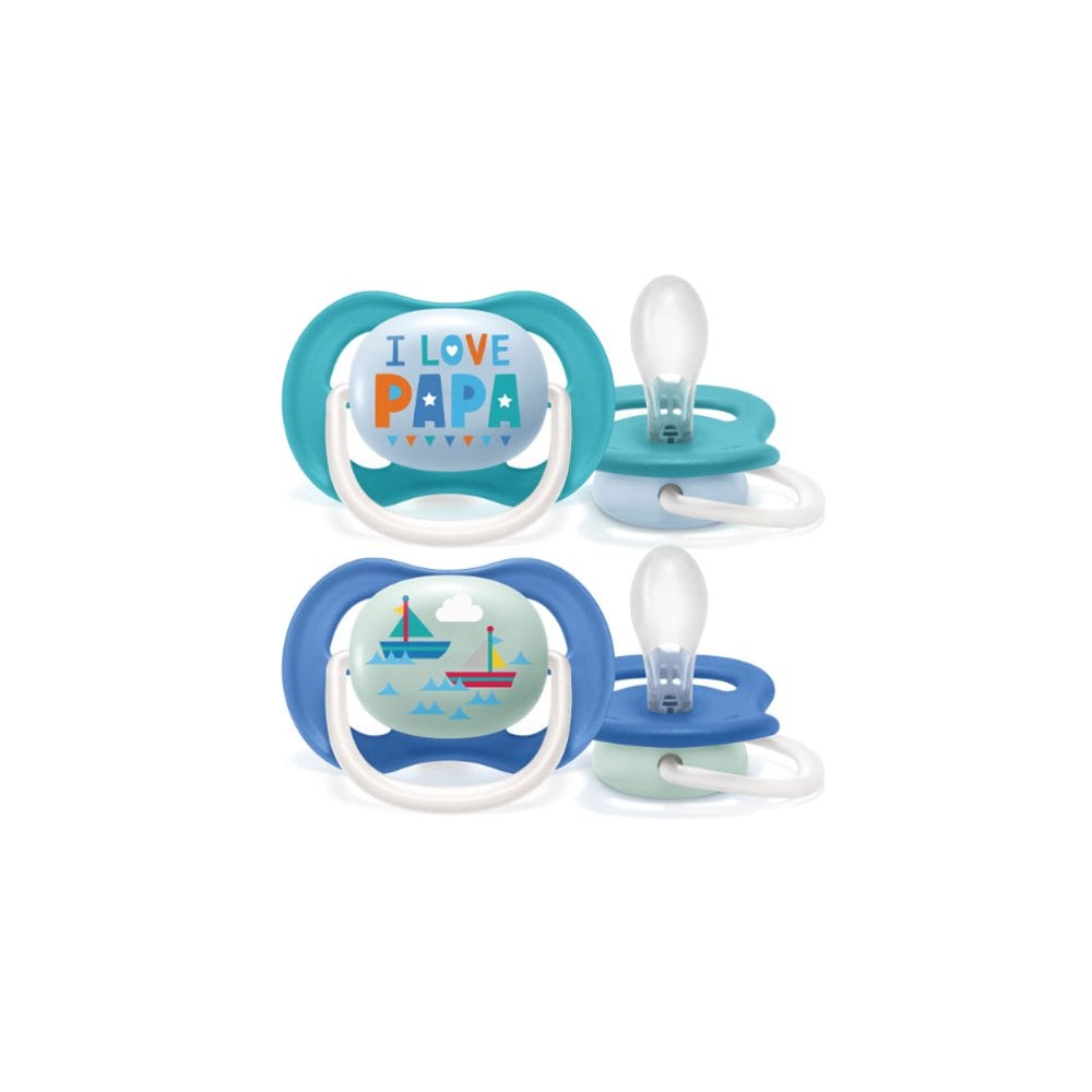 Ultra Air Happy 6-18m Silicone Soother SCF080/03 2pcs