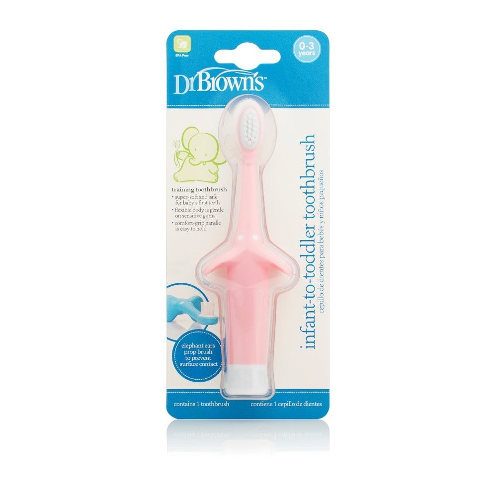 Infant-To-Toddler Toothbrush Pink Elephant 1pc