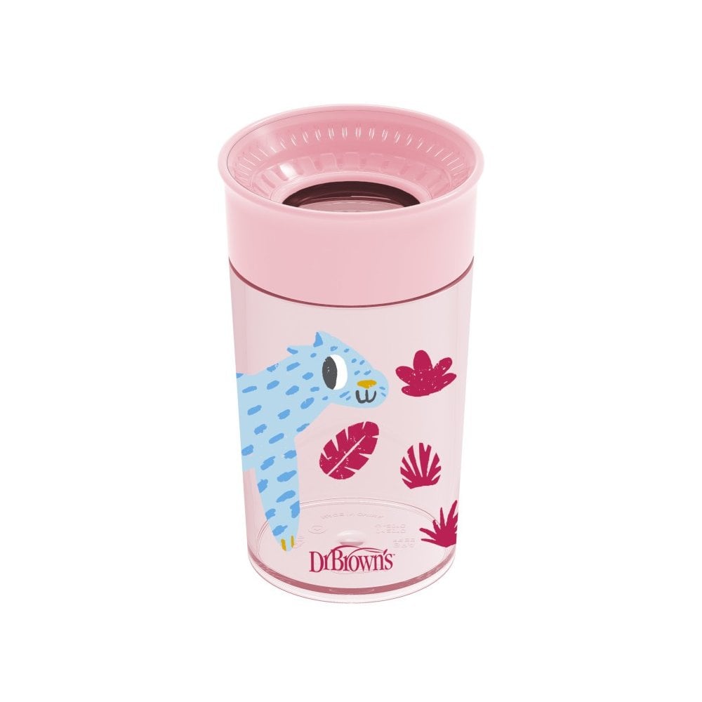 Jungle Fun Cheers 360 Spoutless Transition Sippy Cup Pink 9m+ 300ml