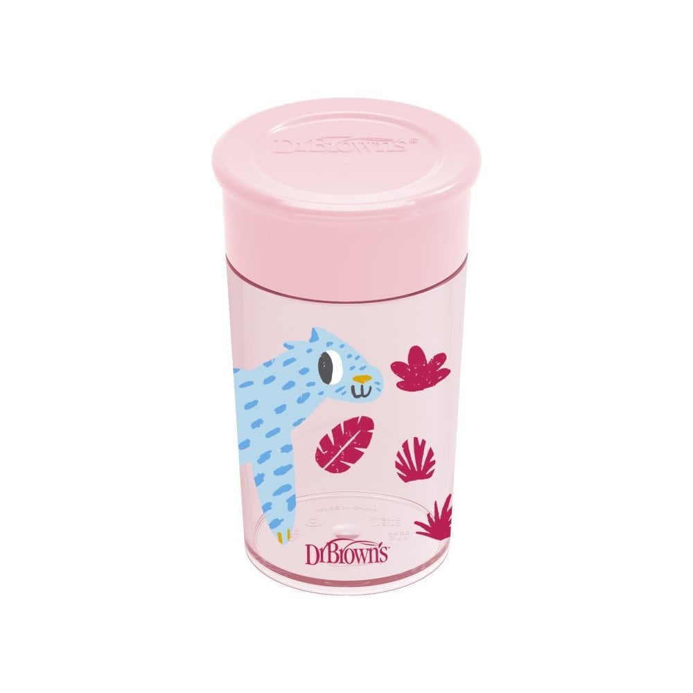 Jungle Fun Cheers 360 Spoutless Transition Sippy Cup Pink 9m+ 300ml