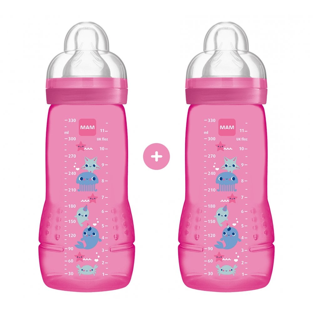 Easy Active Baby Bottle Paradise Island Twinpack Pink 365S 2x330ml
