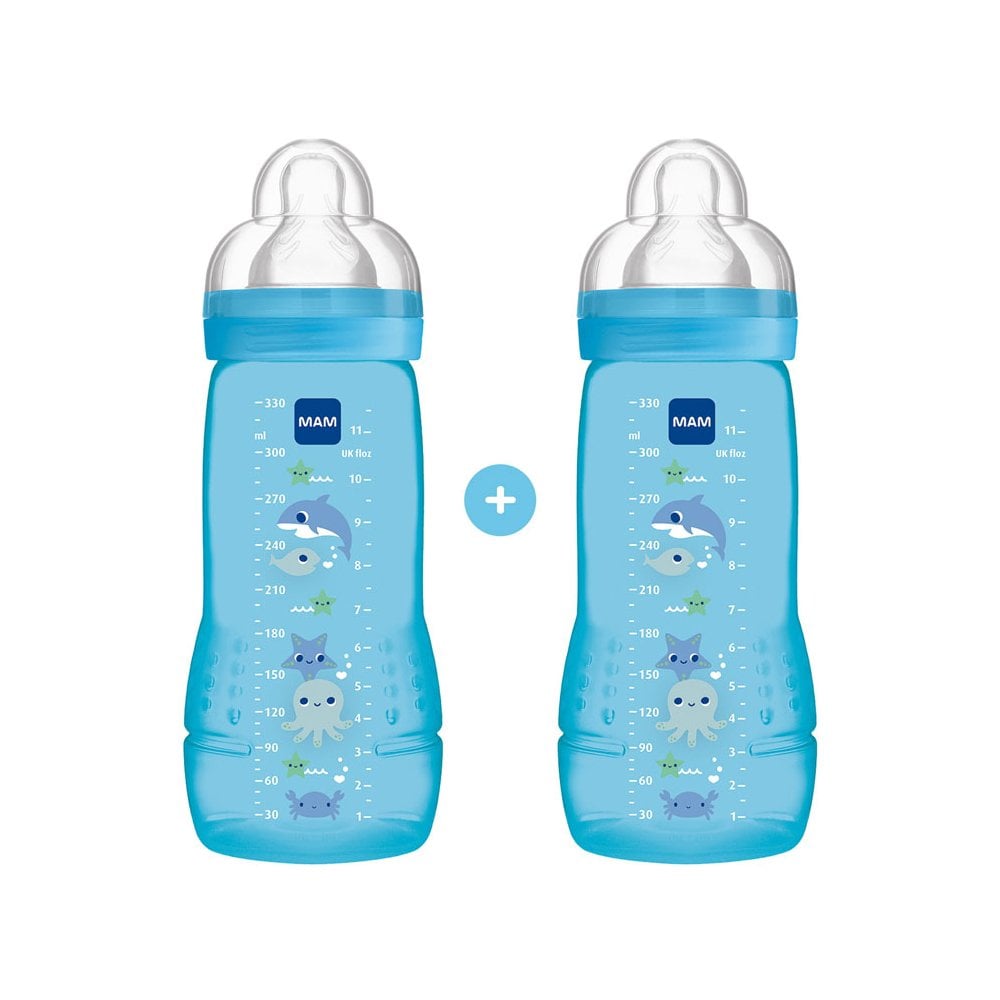 Easy Active Baby Bottle Deep Ocean Twinpack Blue 4m+ 365S 2x330ml