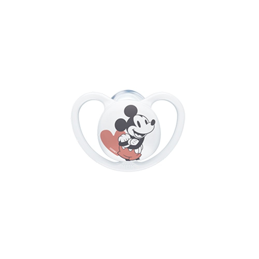 Disney Mickey Mouse Space Silicone Soother White 0-6m 1pc