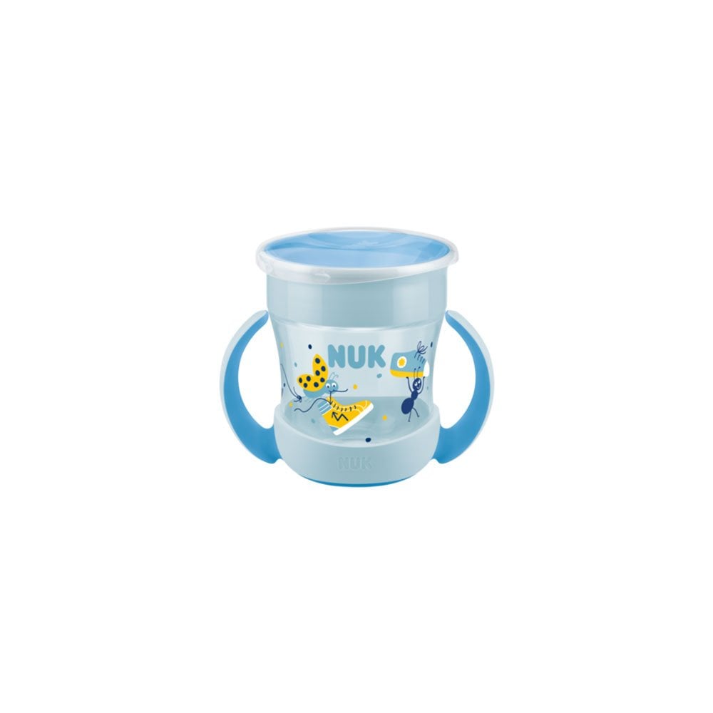 Mini Magic Cup With Drinking Rim and Lid Blue Rollers 160ml