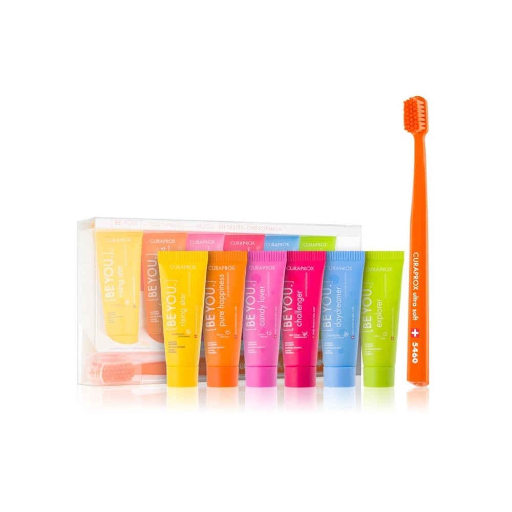 BE YOU Six Taste Toothpaste Pack & Toothbrush CS 5460 Orange