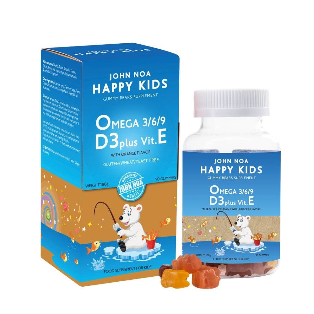 Happy Kids Omega 3/6/9 D3 plus Vit.E 90gummies