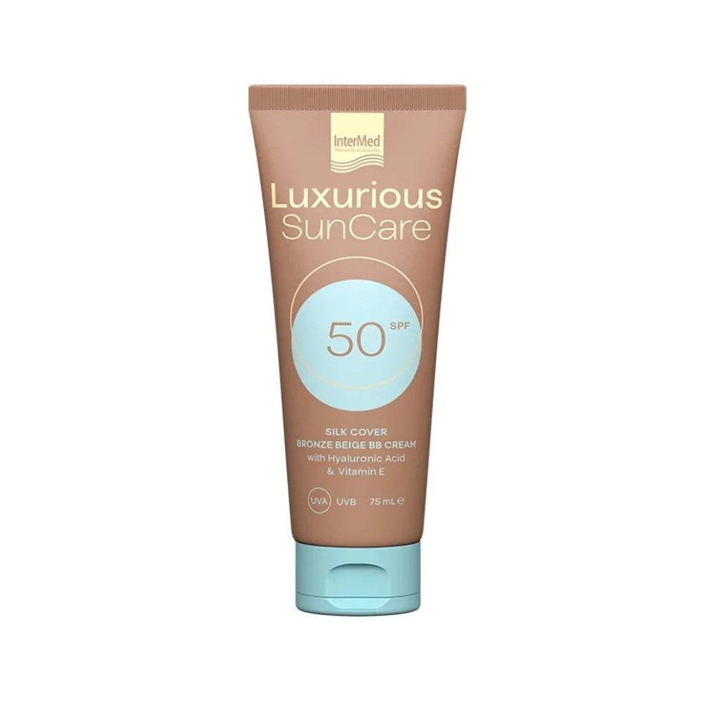 Luxurious Sun Care Silk Cover Bronze With Hyaluronic Acid SPF50 Bronze Beige BB Cream 75ml