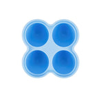 Silicone Container with 4 Compartments of 60ml and Lid 6m+
