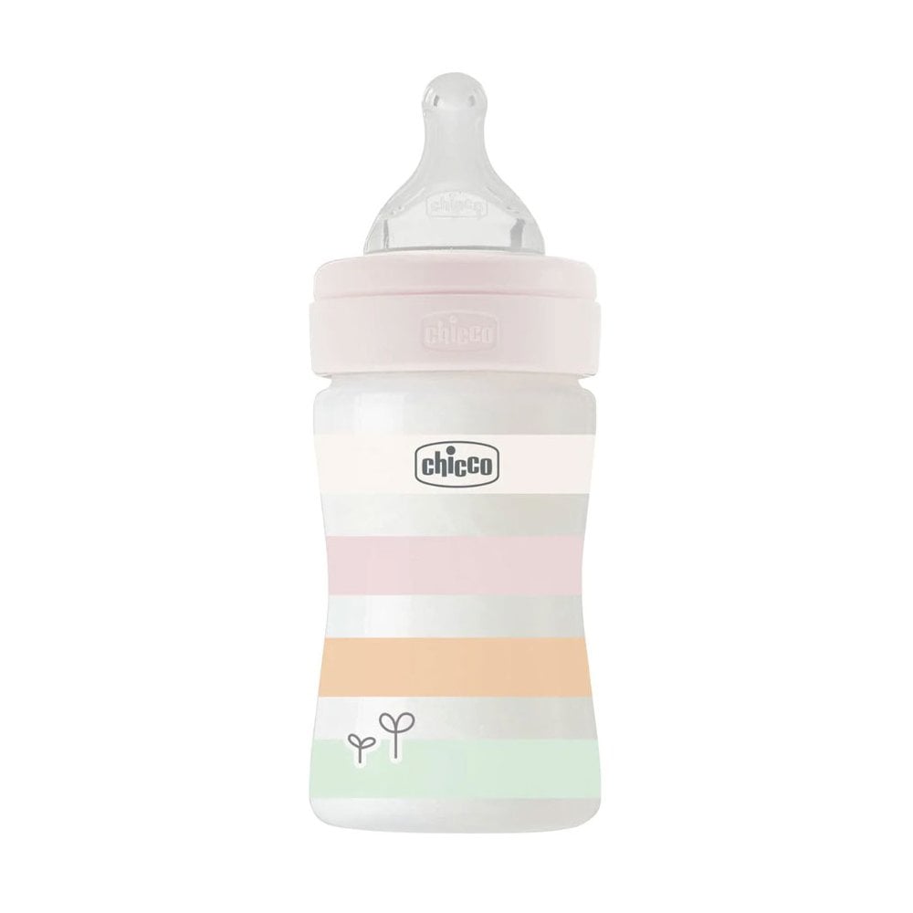 Well Being Plastic Baby Bottle with Silicone Teat Girl 0m+ 150ml