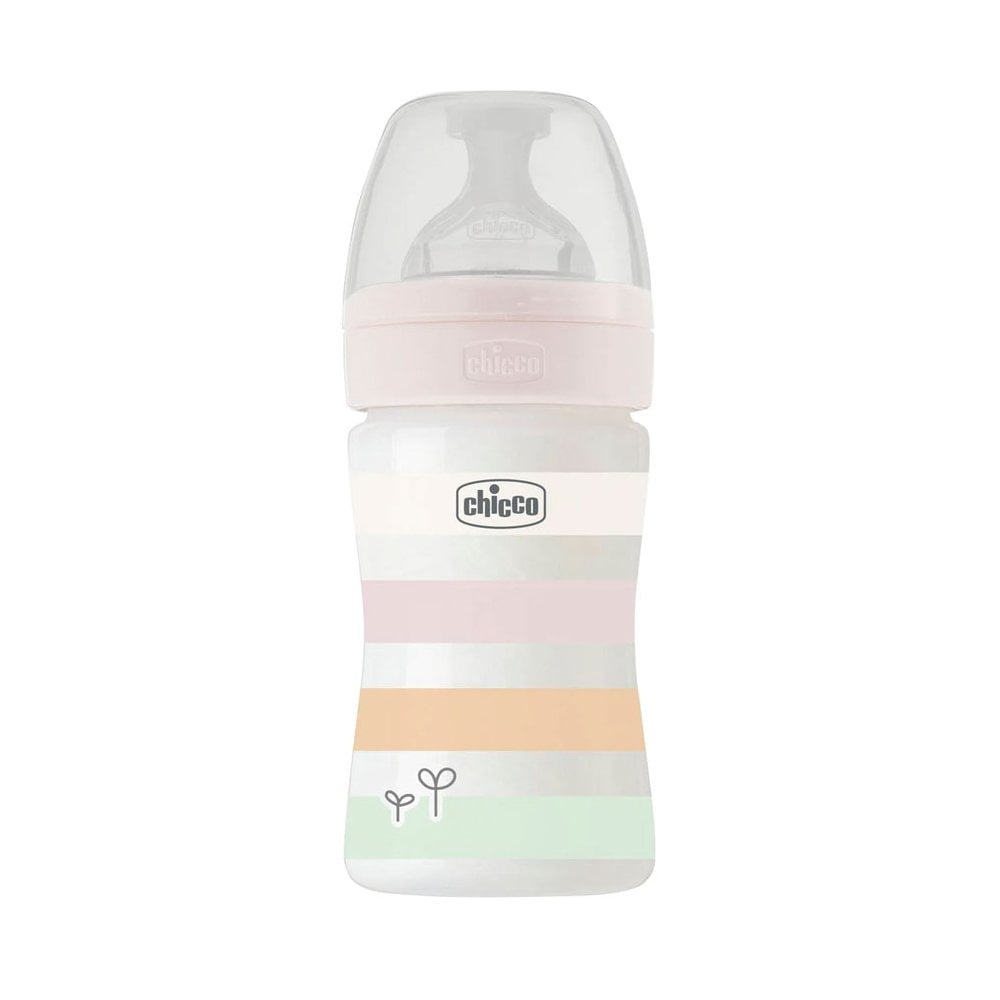 Well Being Plastic Baby Bottle with Silicone Teat Girl 0m+ 150ml