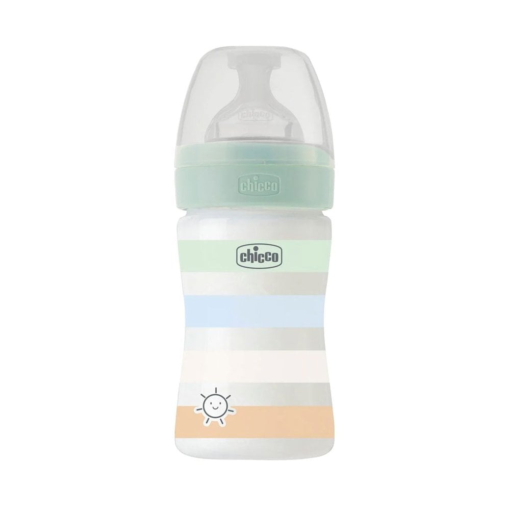 Well Being Plastic Baby Bottle with Silicone Teat Boy 0m+ 150ml