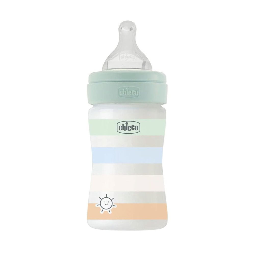 Well Being Plastic Baby Bottle with Silicone Teat Boy 0m+ 150ml