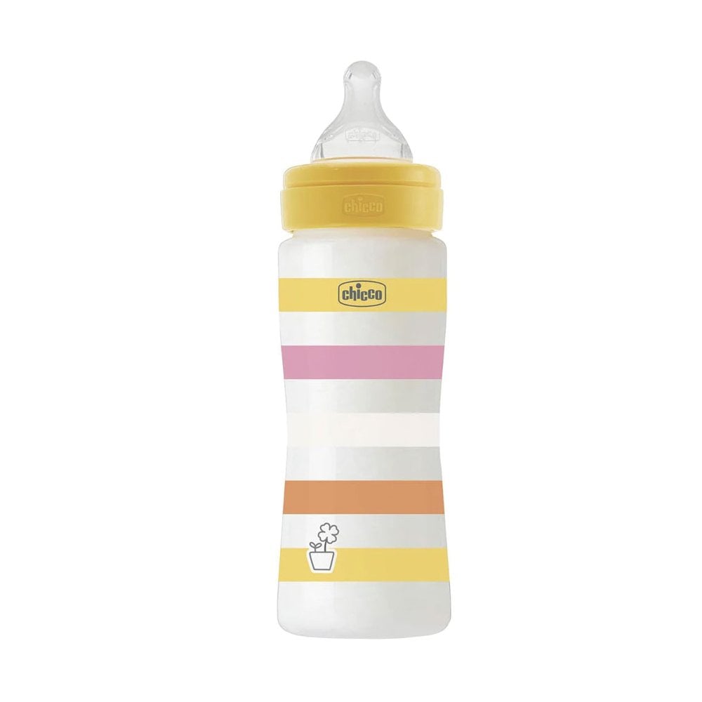 Girl Well Being Plastic Baby Bottle with Silicone Teat 4m+ 330ml