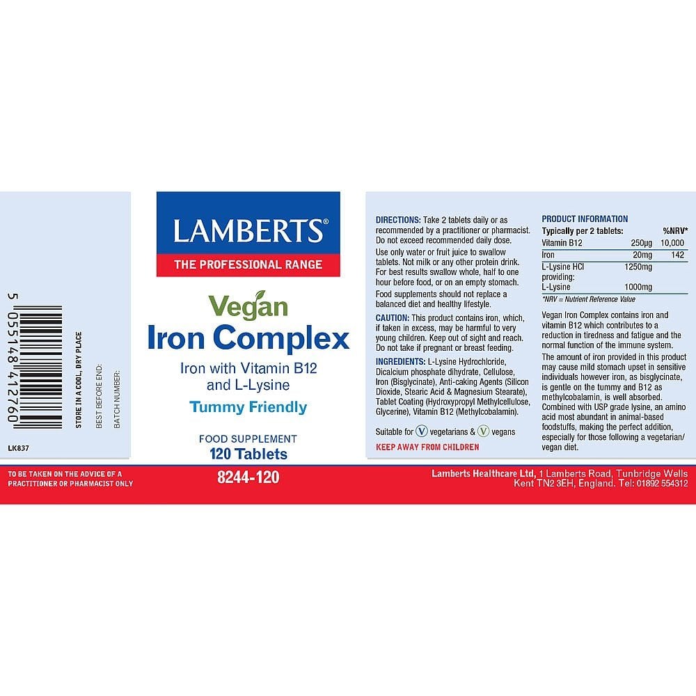 Vegan Iron Complex 120tabs
