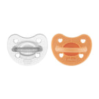 PhysioForma Soft Luxe Soother 6-16m Orange & Grey 2pcs