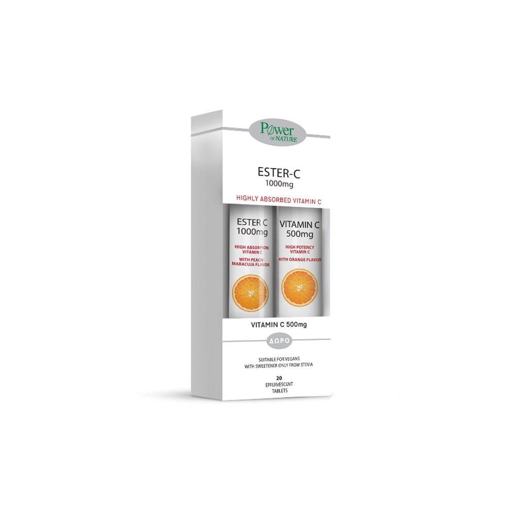 Ester-C 1000mg Stevia 20eff.tabs & FREE Vitamin C 500mg 20eff.tabs