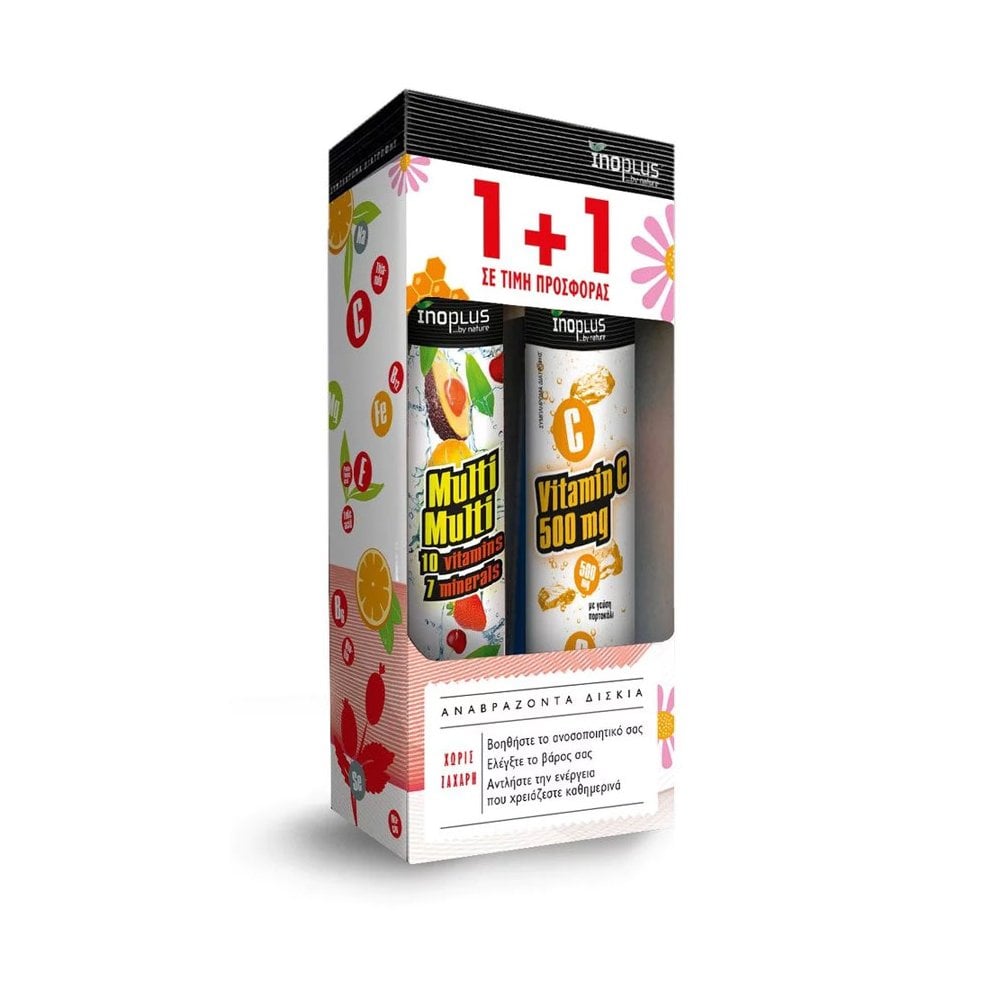 Promo Multi Multi Πολυβιταμίνες 20 Αναβράζοντα Δισκία & Βιταμίνη C 500mg 20 Αναβράζοντα Δισκία