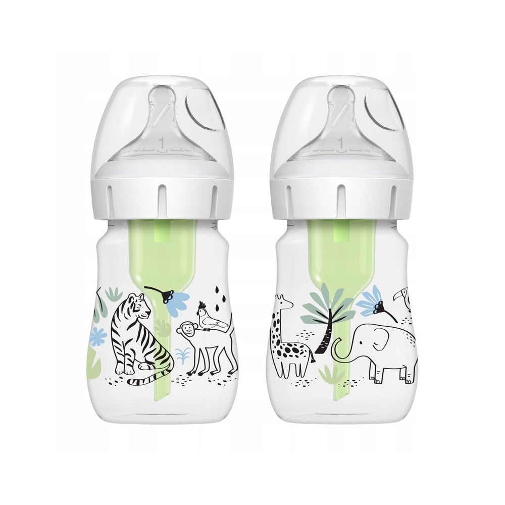 Wide Neck Plastic Baby Bottle Options+ 0m+ 2 x 150ml