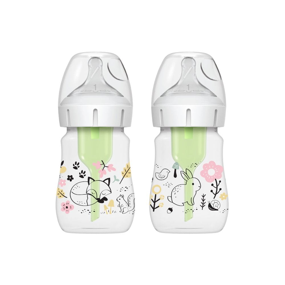 Μπιμπερό Πλαστικό με Φαρδύ Λαιμό OPTIONS+ 0m+ 2 x 150ml