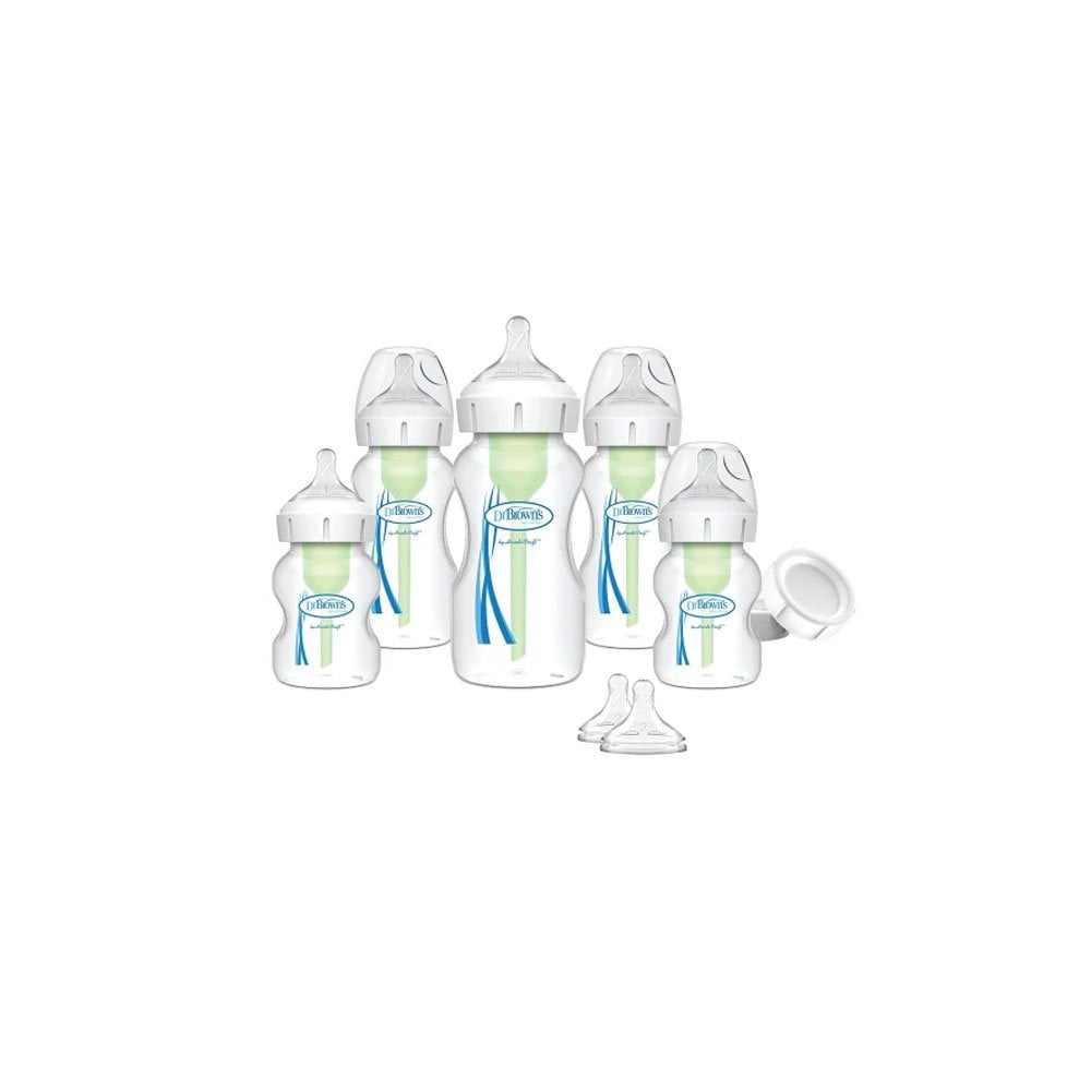 Promo Plastic Baby Bottles Options Anti-Colic with Silicone Nipple 0m+ 5pcs