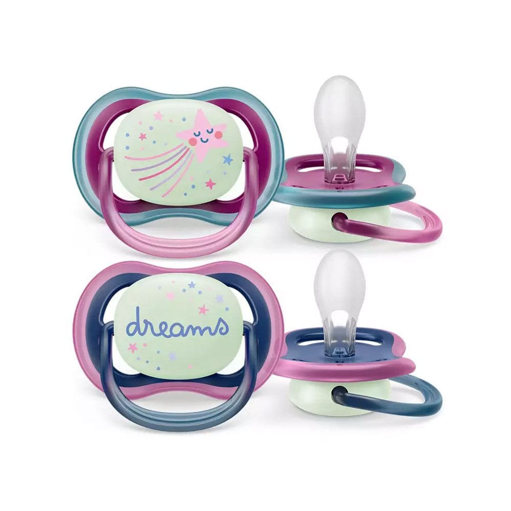 Ultra Air Night Time Soother SCF376/14 6-18m 2pcs