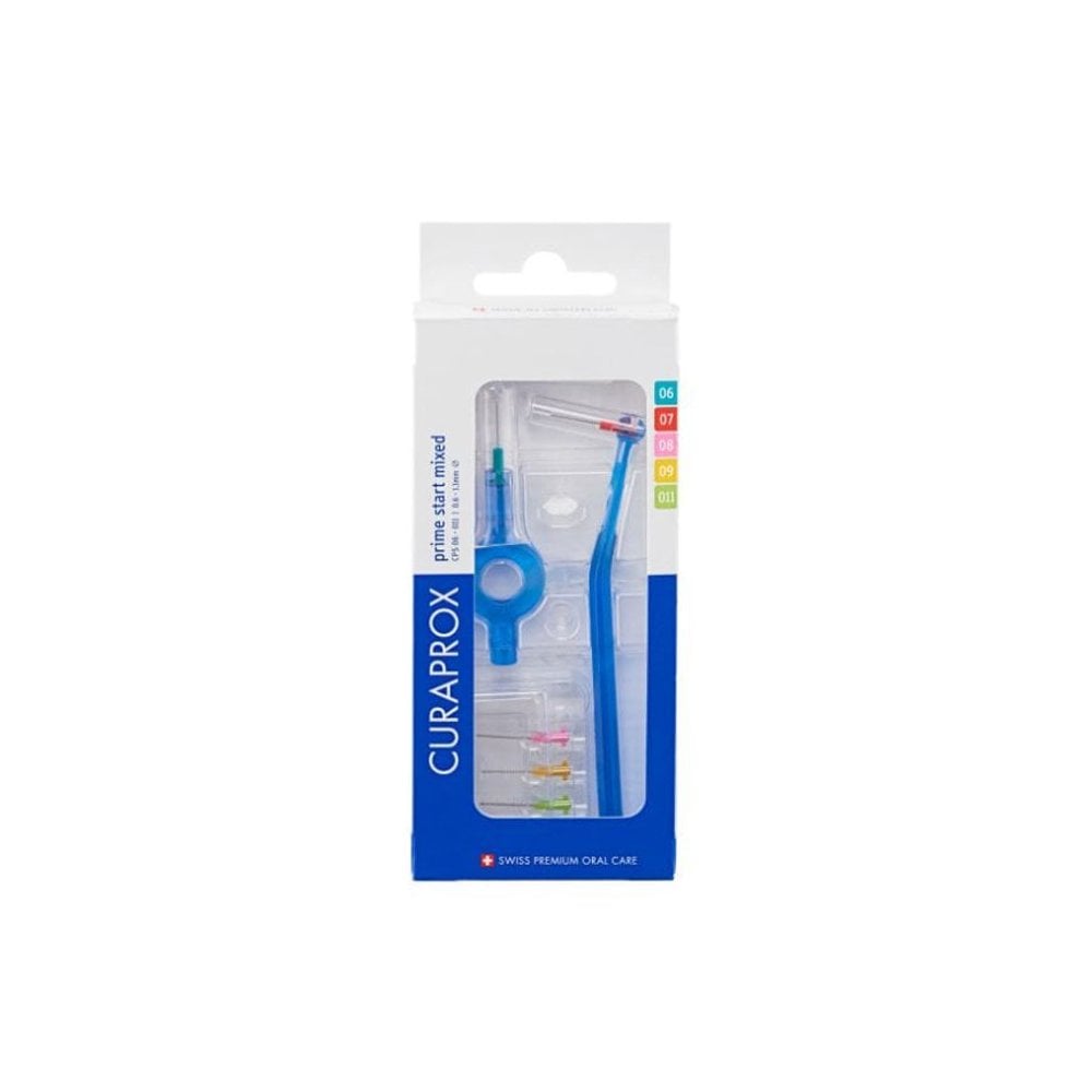 Prime Start Mixed Interdental Brushes 5pcs & Holders Blue 2pcs