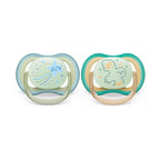 Ultra Air Nighttime Pacifier SCF376/18, 0-6m 2pc