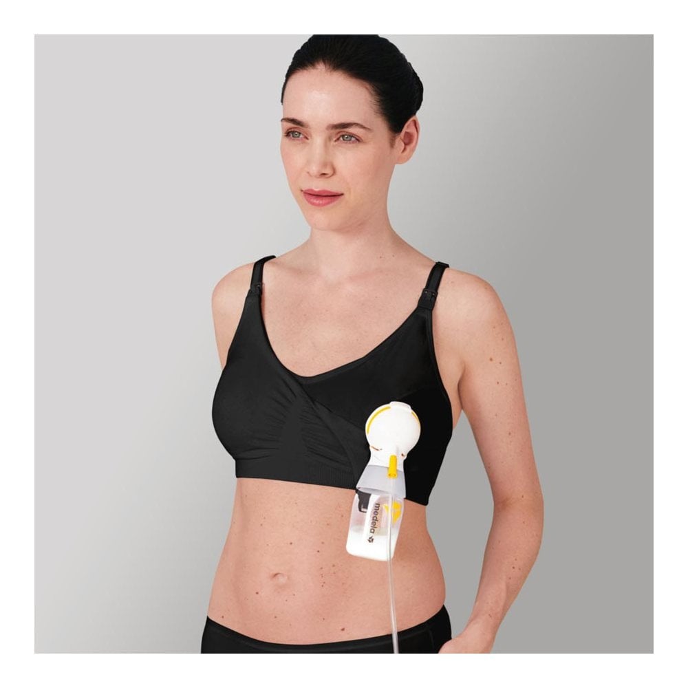 3 in 1 Nursing and Pumping Bra Black