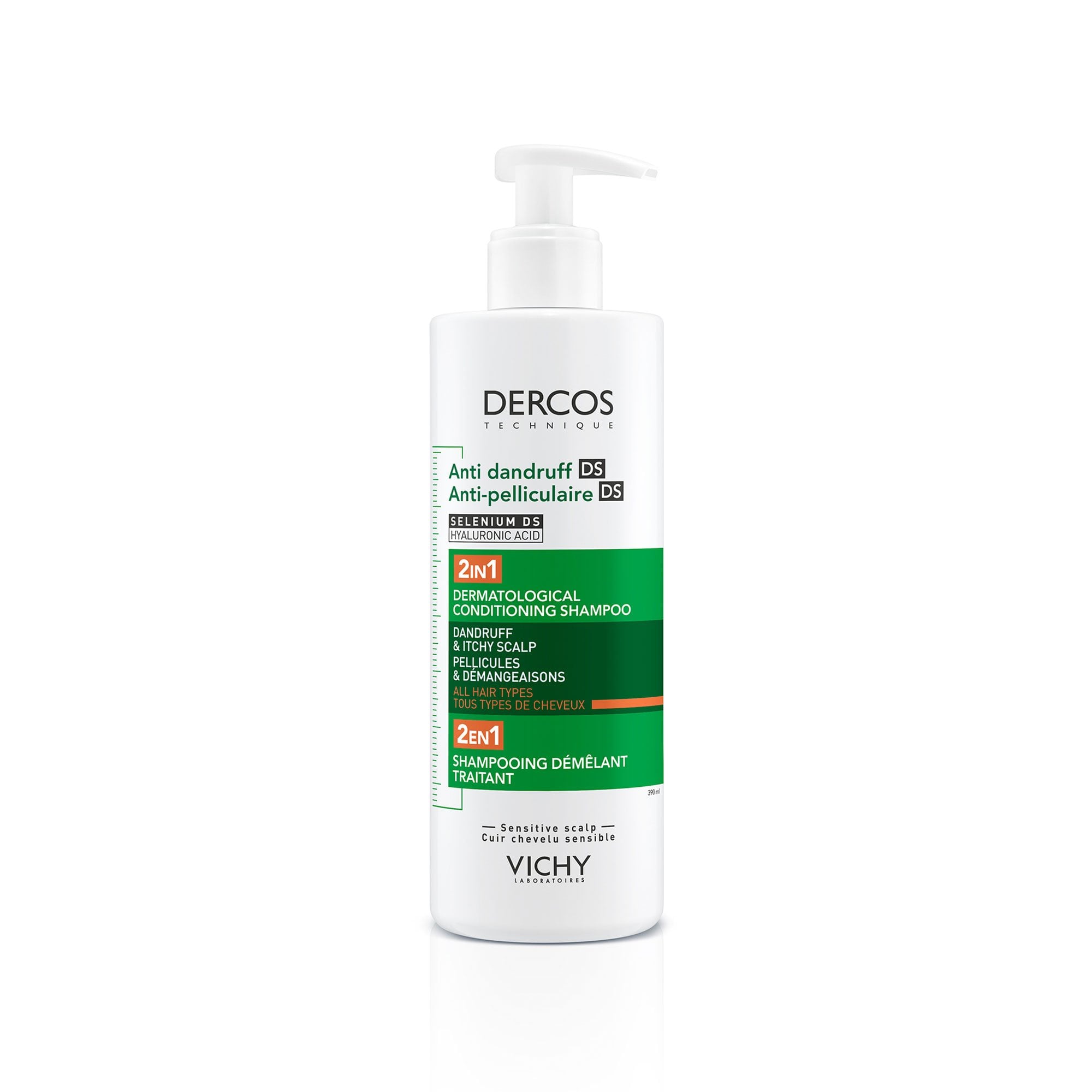 Dercos Anti-Dandruff DS 2 in 1 Dermatological Conditioning Shampoo 390ml