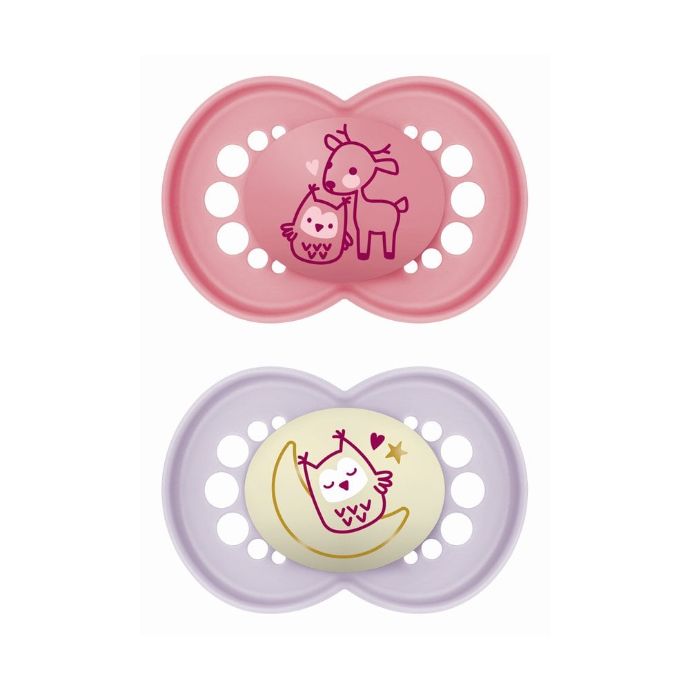 Day & Night Silicone Soother 16m+ Pink 274SG 2pcs