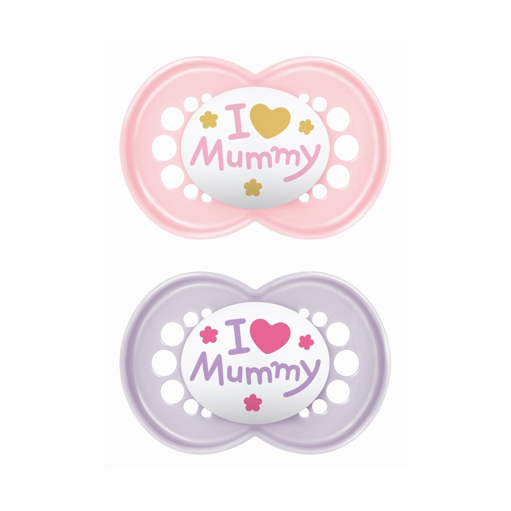 Ι Love Mummy 2022 Silicone Soother 6-16m Pink-Purple 170S 2pcs