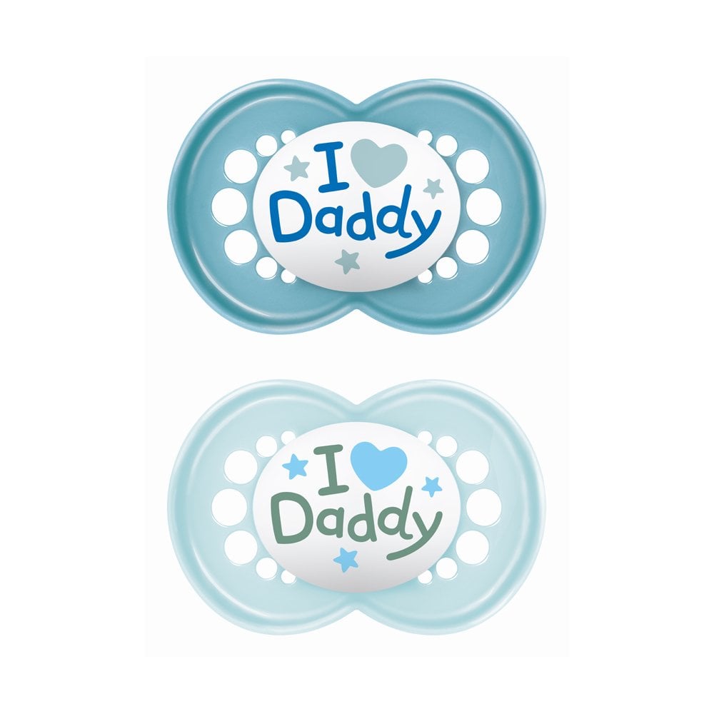 Ι Love Daddy 2022 Silicone Soother 6-16m Blue 170S 2pcs