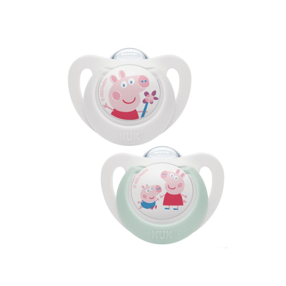 Peppa Pig Star Silicone Soother 6-18m 2pcs