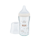 Perfect Match Baby Glass Bottle with Soft Silicone Teat 3m+ White 230ml