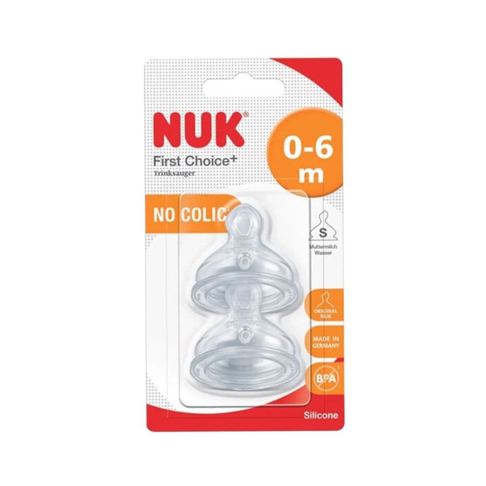 First Choice+ Silicone Teat 0-6m Small 2pcs