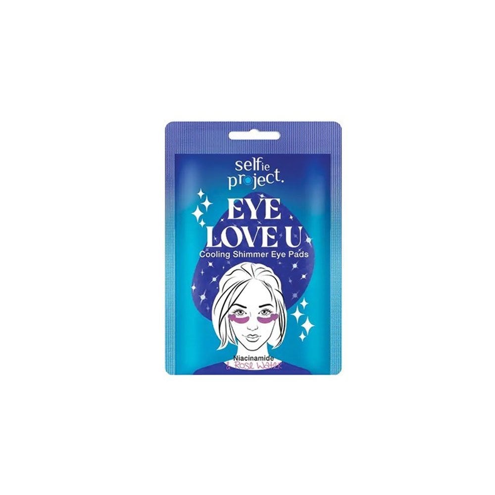Selfie Project Eye Pads With Blue Glitter Eye Love U 2pcs