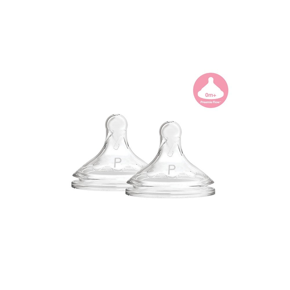 Natural Flow Wide-Neck Baby Bottle Silicone Teats 2pcs