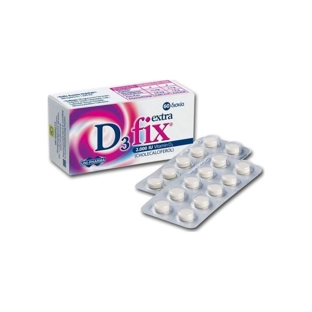 D3 Fix Extra Vitamin D3 2000iu 60tbs