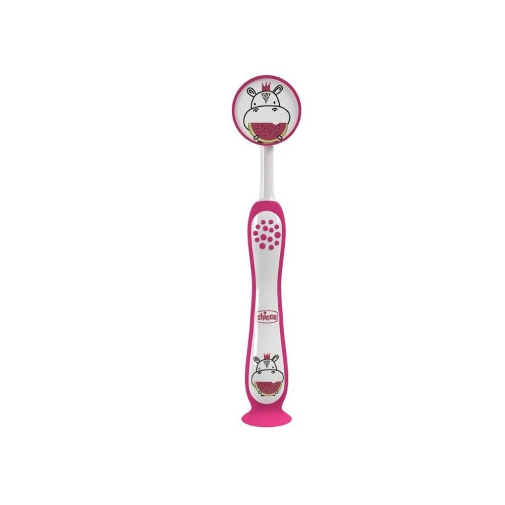 Toothbrush 3-6 Years Hippo Pink