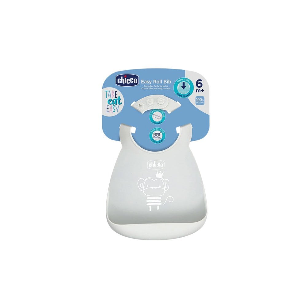 Silicone Bib Easy Roll 6m+ Gray