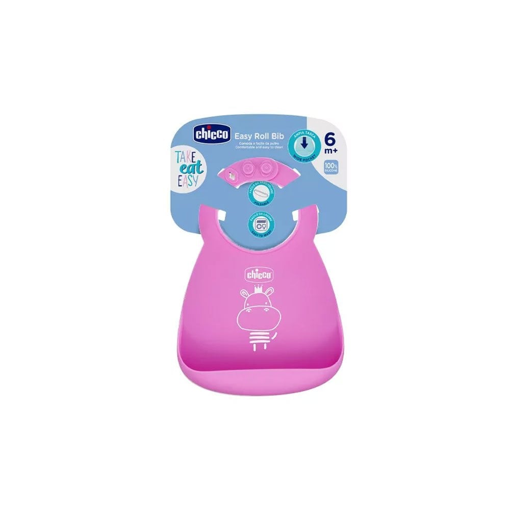 Silicone Bib Easy Roll 6m+ Pink