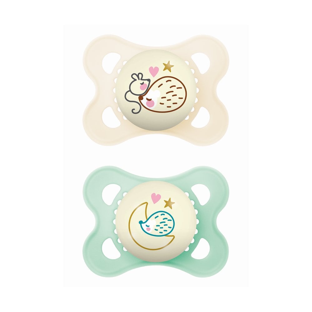 Supreme Night Silicone Soother 2-6m Light Blue 148SBc 2pcs