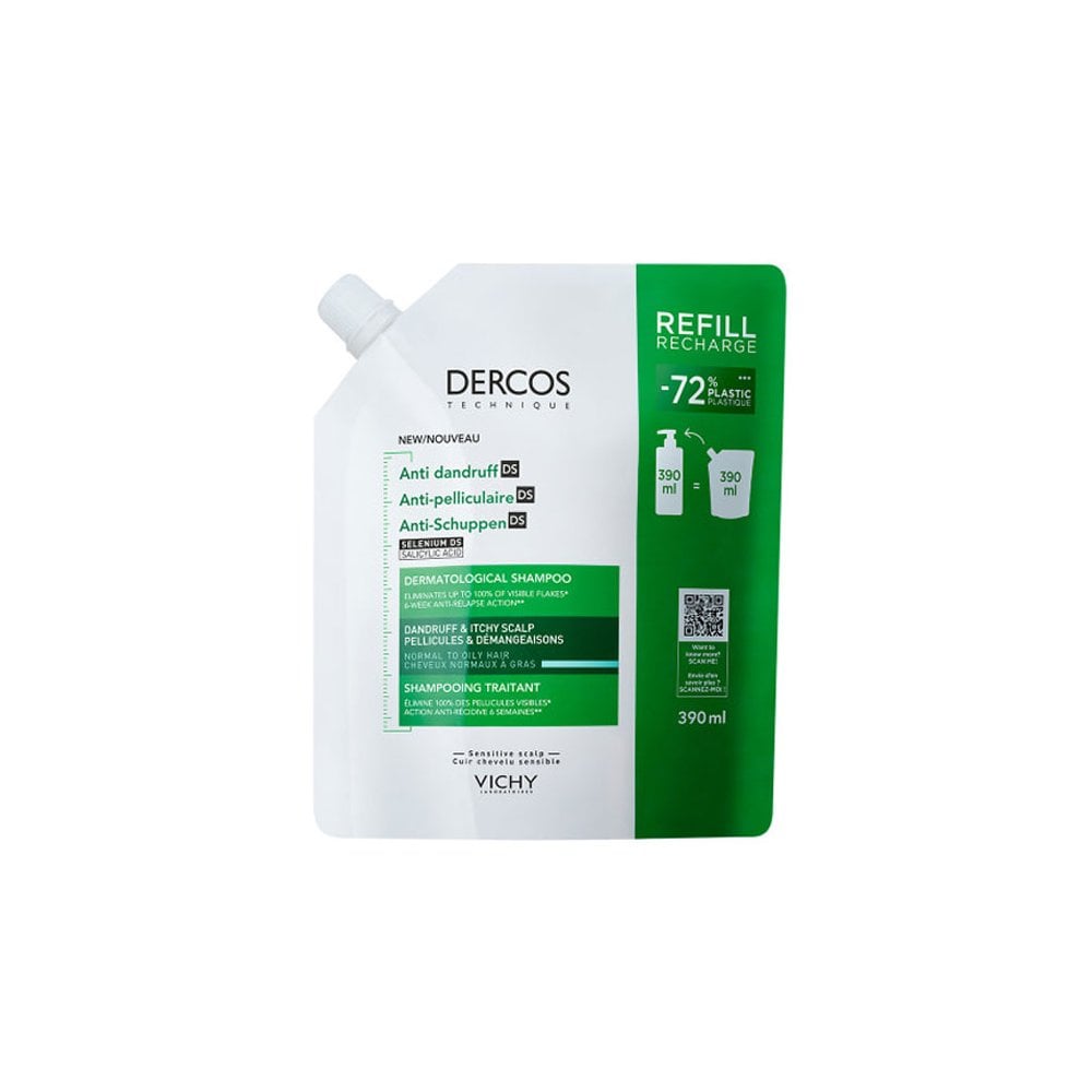 Dercos Anti-Dandruff Shampoo Normal/Oily Hair Refill 390ml