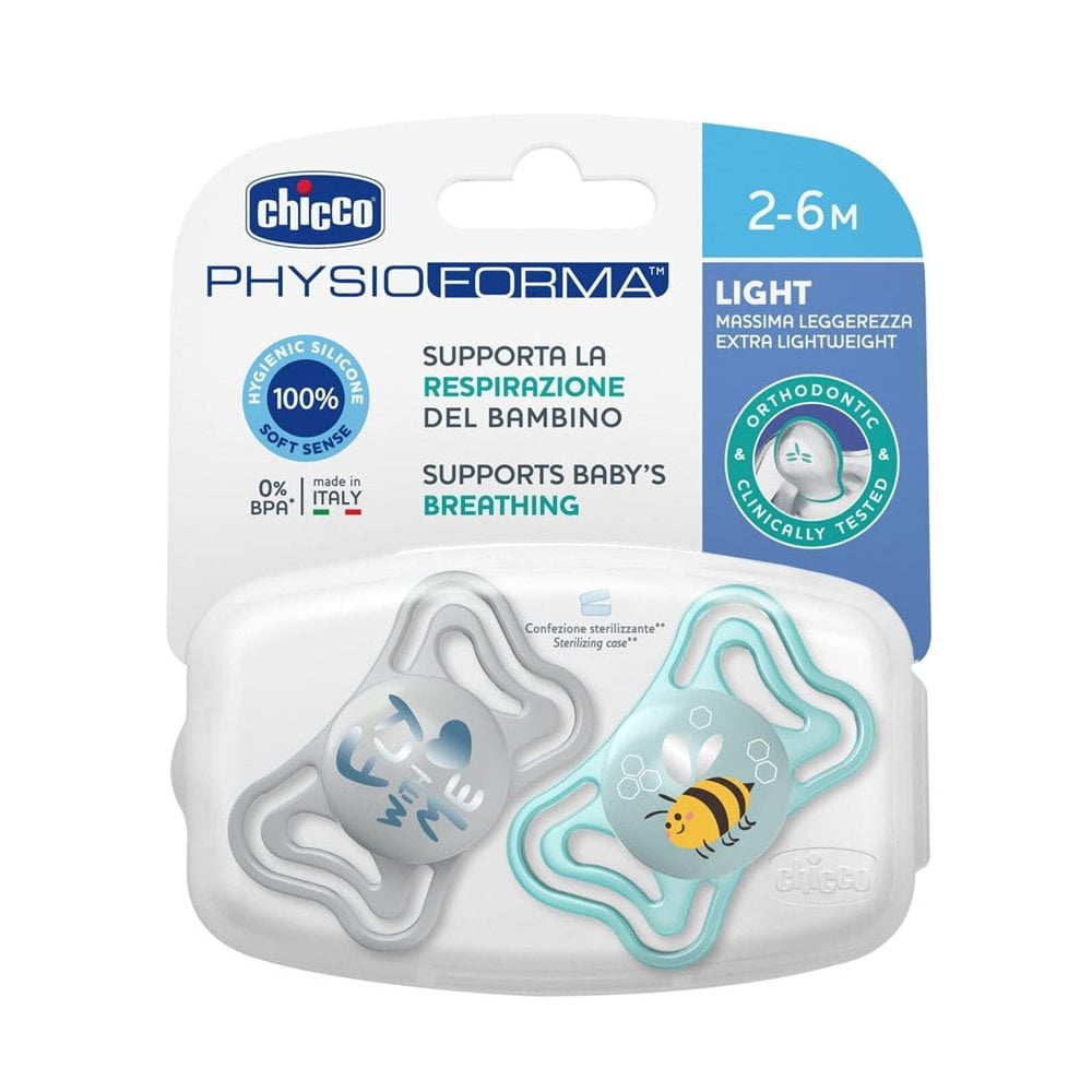 Soother Light PhysioForma Light Blue 2-6m 2pcs